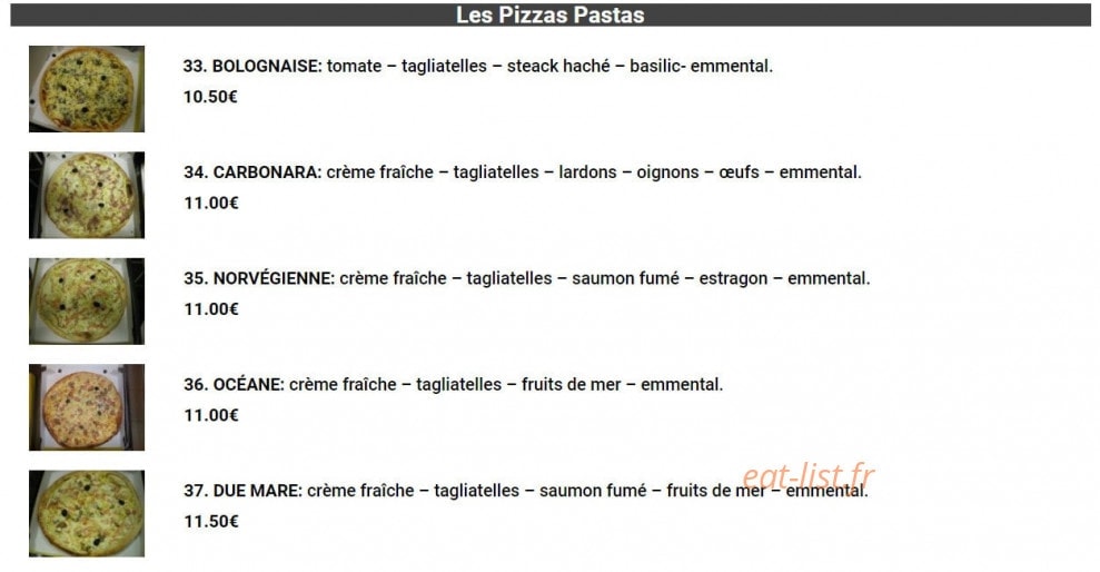 Planet'pizza & Co — carte page 2