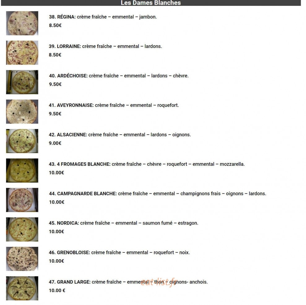 Planet'pizza & Co — carte page 8