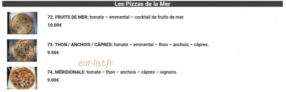 Planet'pizza & Co — carte page 1