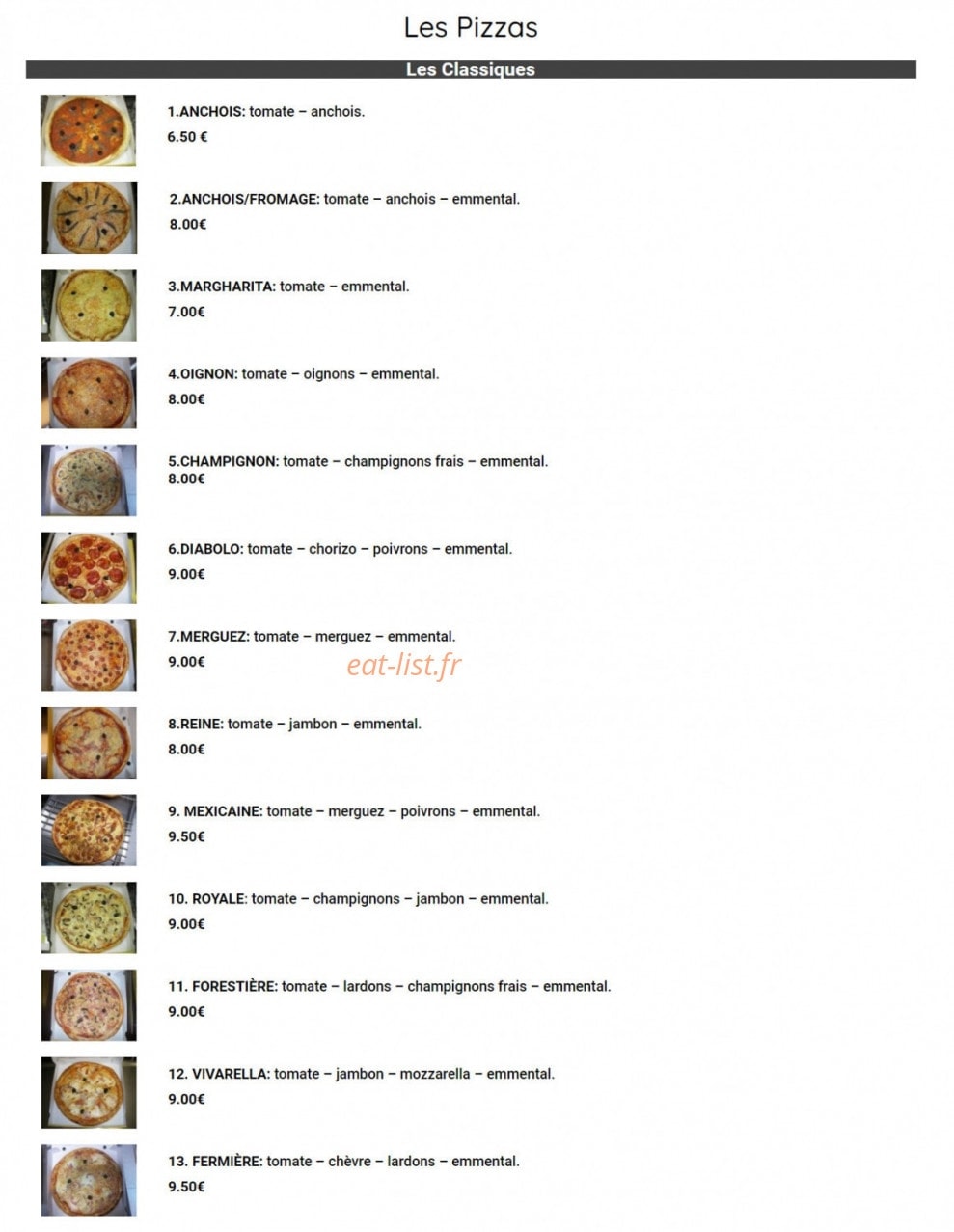 Planet'pizza & Co — carte page 5
