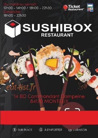 SushiBox — carte page 1