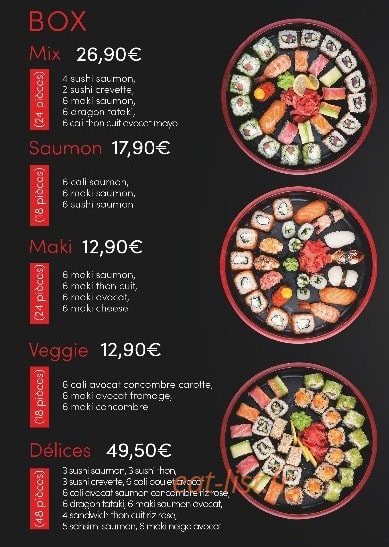 SushiBox — carte page 3