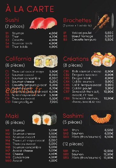 SushiBox — carte page 2