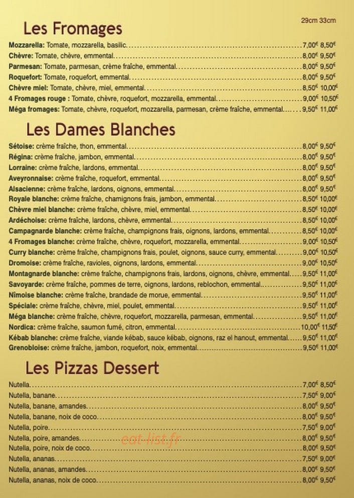 Pizza Bueno — carte page 3