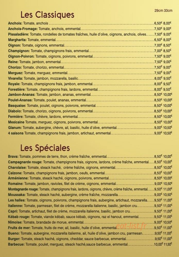 Pizza Bueno — carte page 2