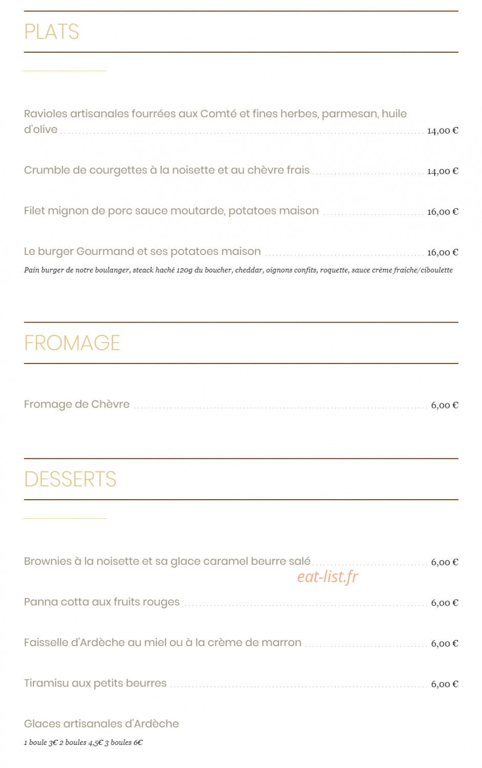 Carré Gourmand — carte page 2