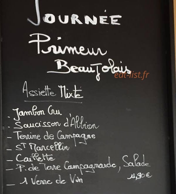 Bistrot La Place — carte page 1