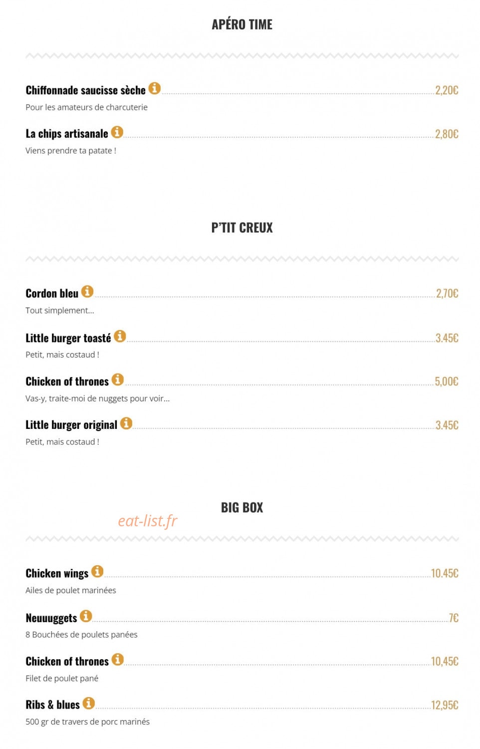 Brut Butcher — carte page 7