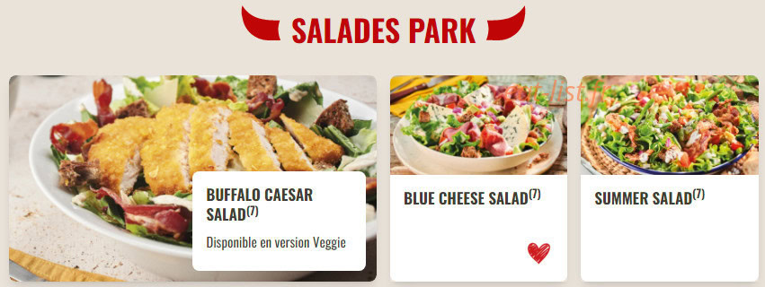Buffalo Grill — carte page 9