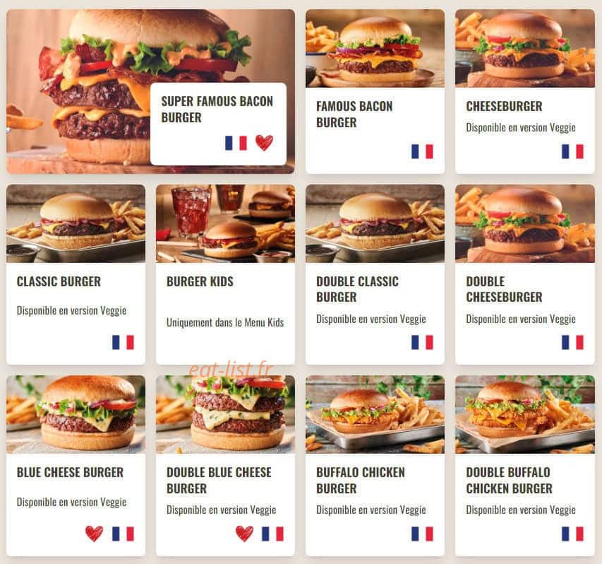 Buffalo Grill — carte page 5