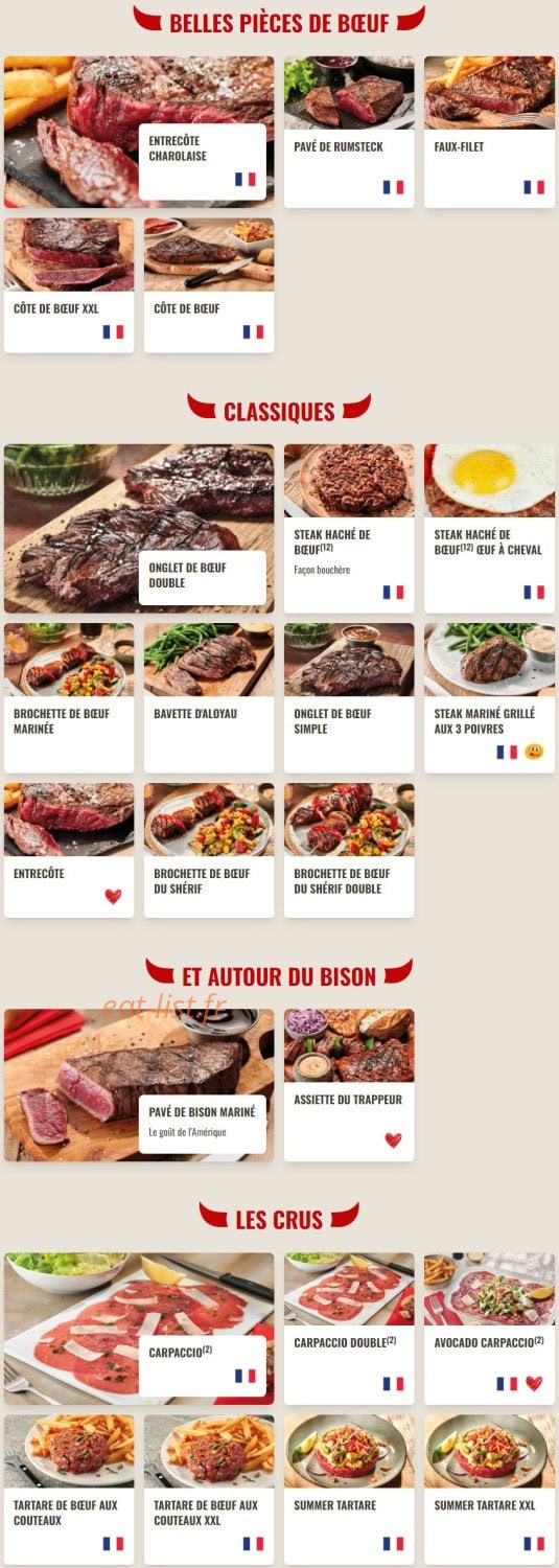 Buffalo Grill — carte page 3