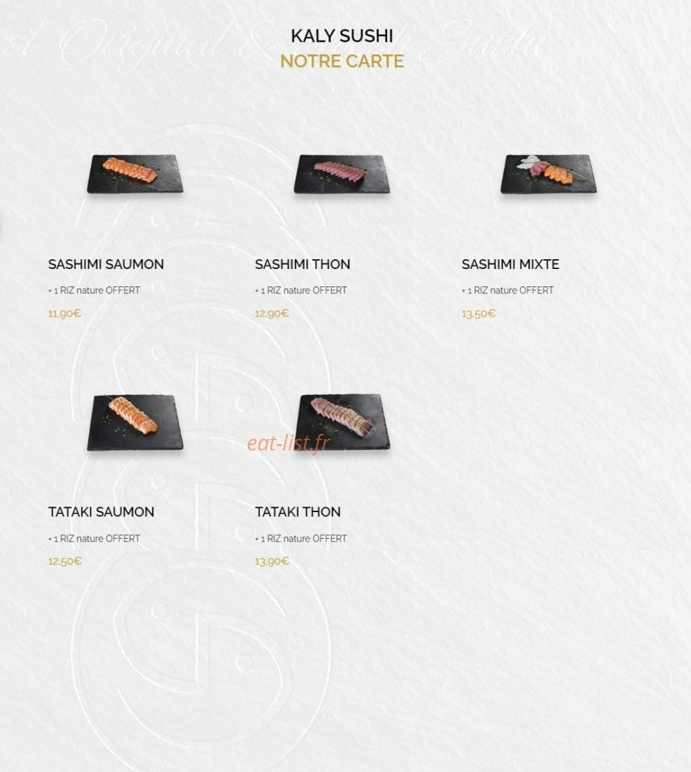 Kaly Sushi — carte page 8