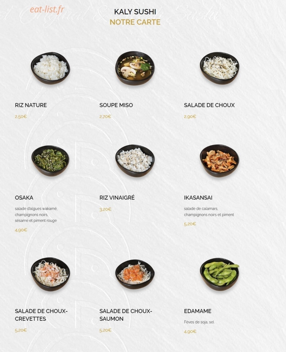 Kaly Sushi — carte page 4