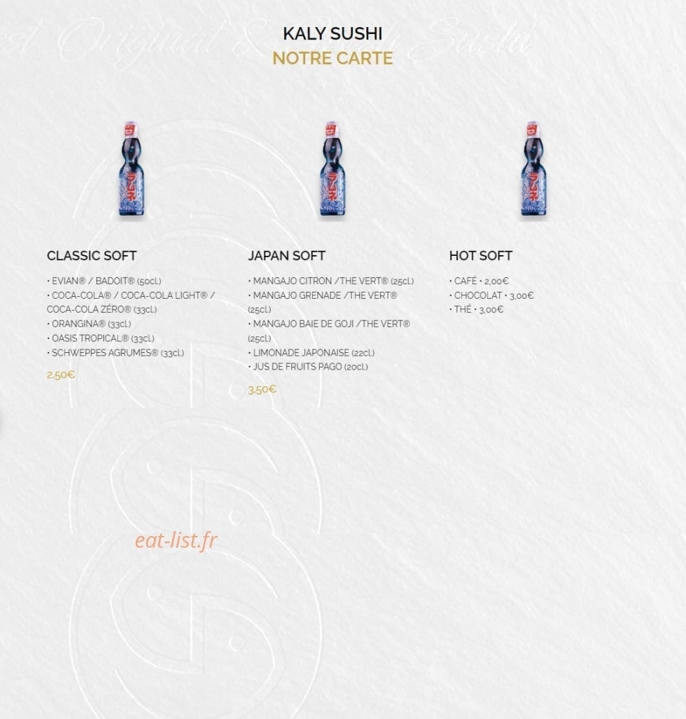 Kaly Sushi — carte page 17