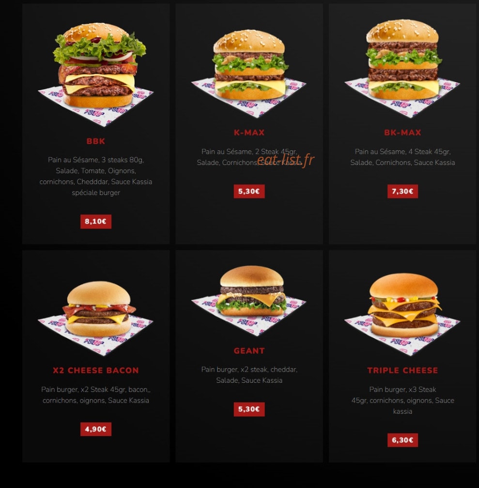 Kassia Food — carte page 2