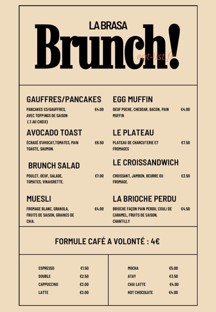 La Brasa — carte page 2
