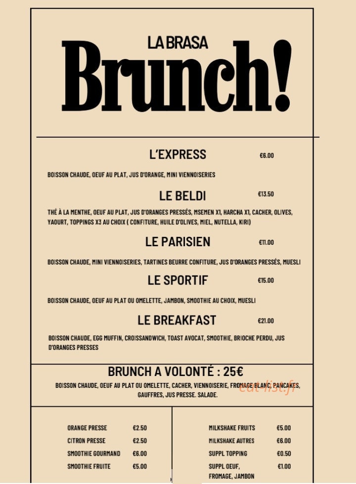 La Brasa — carte page 3