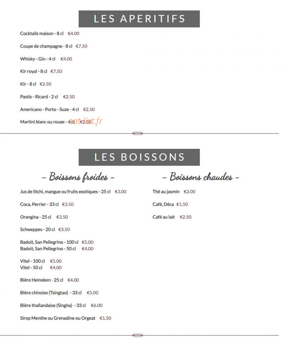 La Perle d'Asie — carte page 5