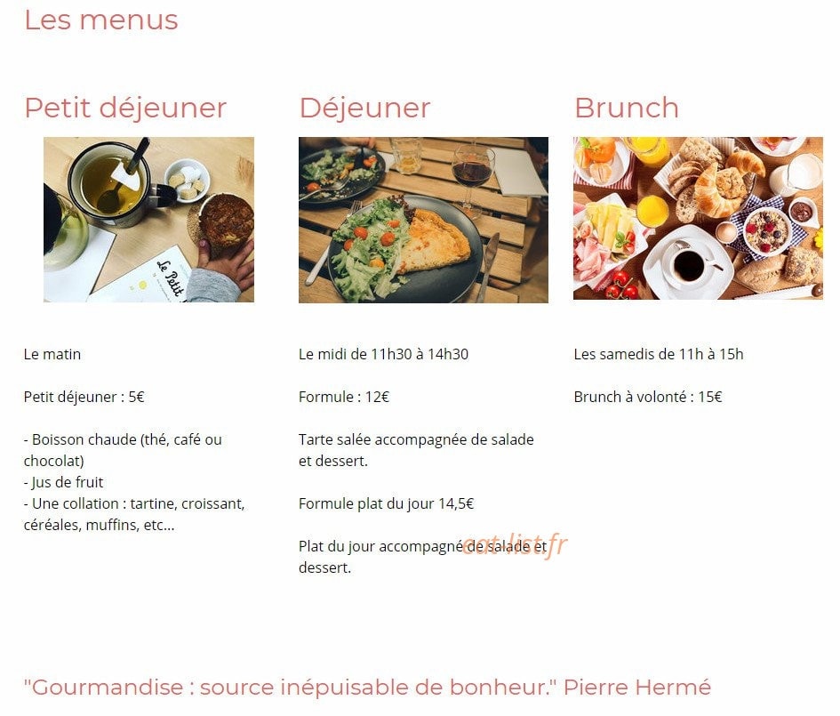 Le livre gourmand — carte page 1