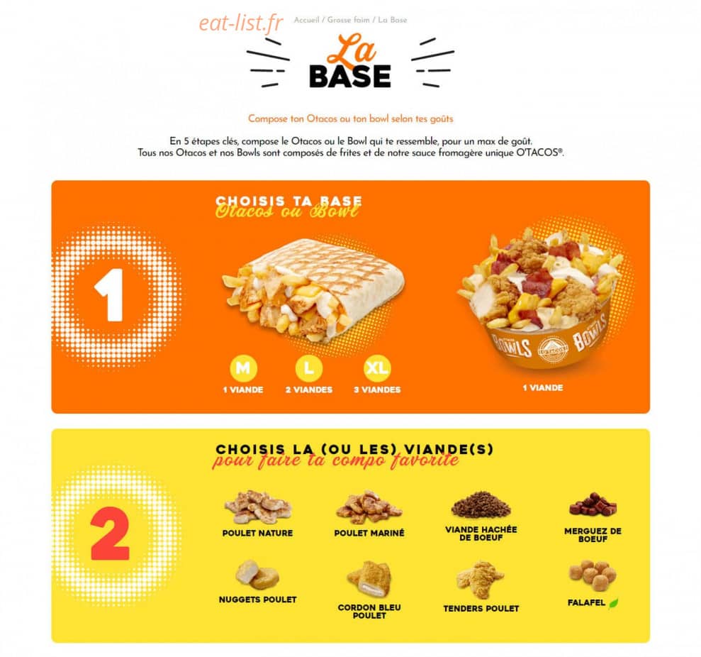 O'Tacos — carte page 1
