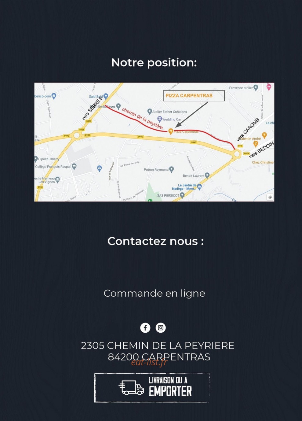 Pizza Carpentras — carte page 4