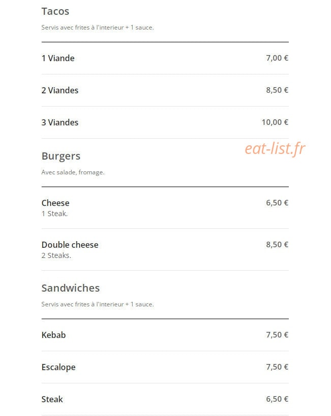 Turkish Food — carte page 4