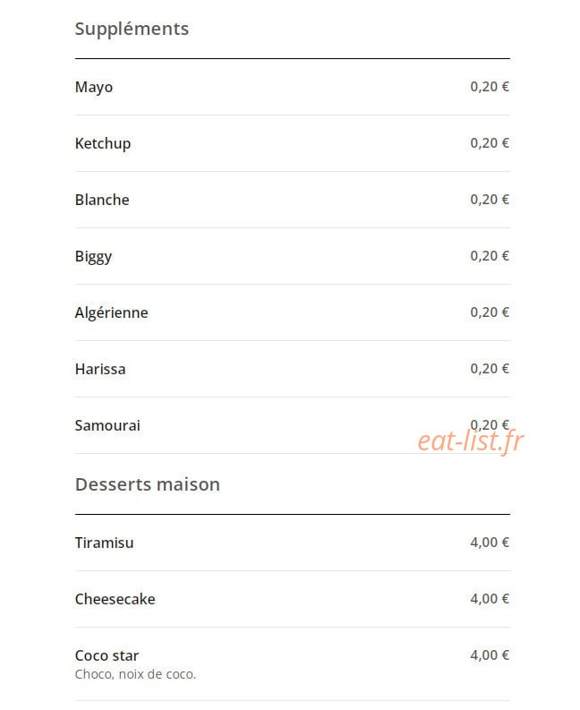Turkish Food — carte page 6