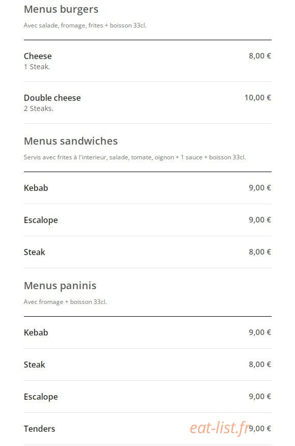 Turkish Food — carte page 2