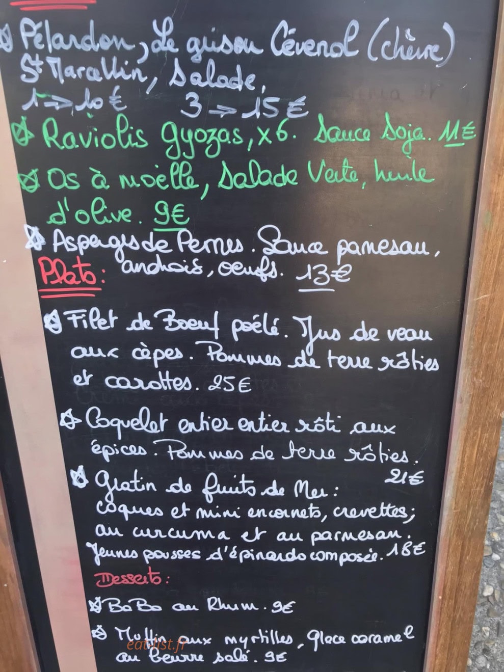 Au Marché de Provence — carte page 1