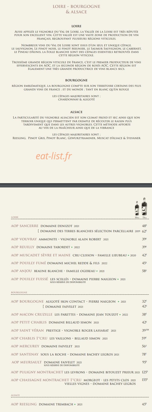 Bistrot de la Gare — carte page 5