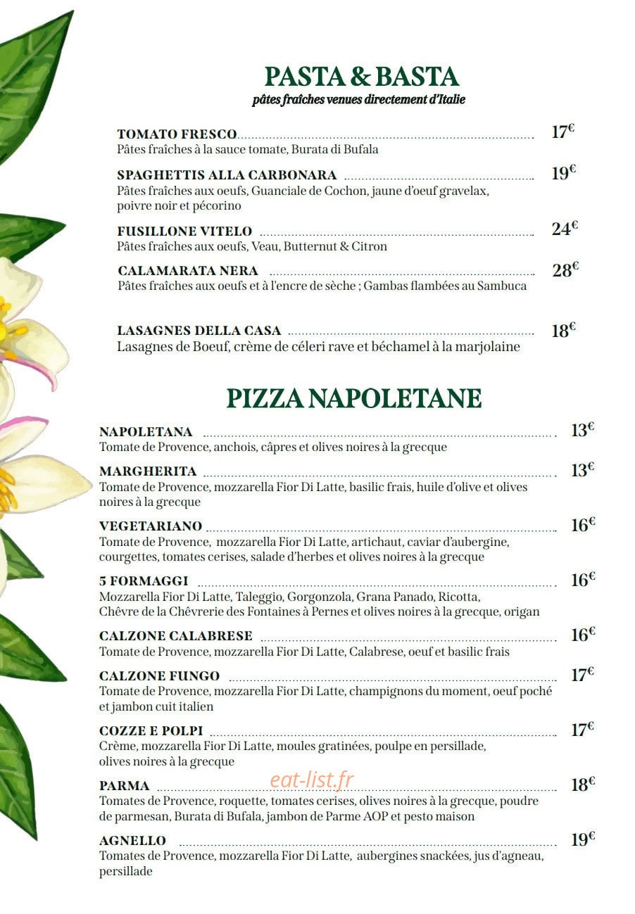 Chez Hugo et Louise — carte page 2