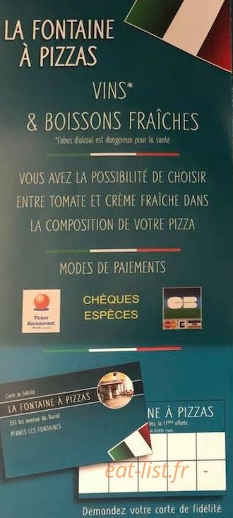 La fontaine à pizzas — carte page 5
