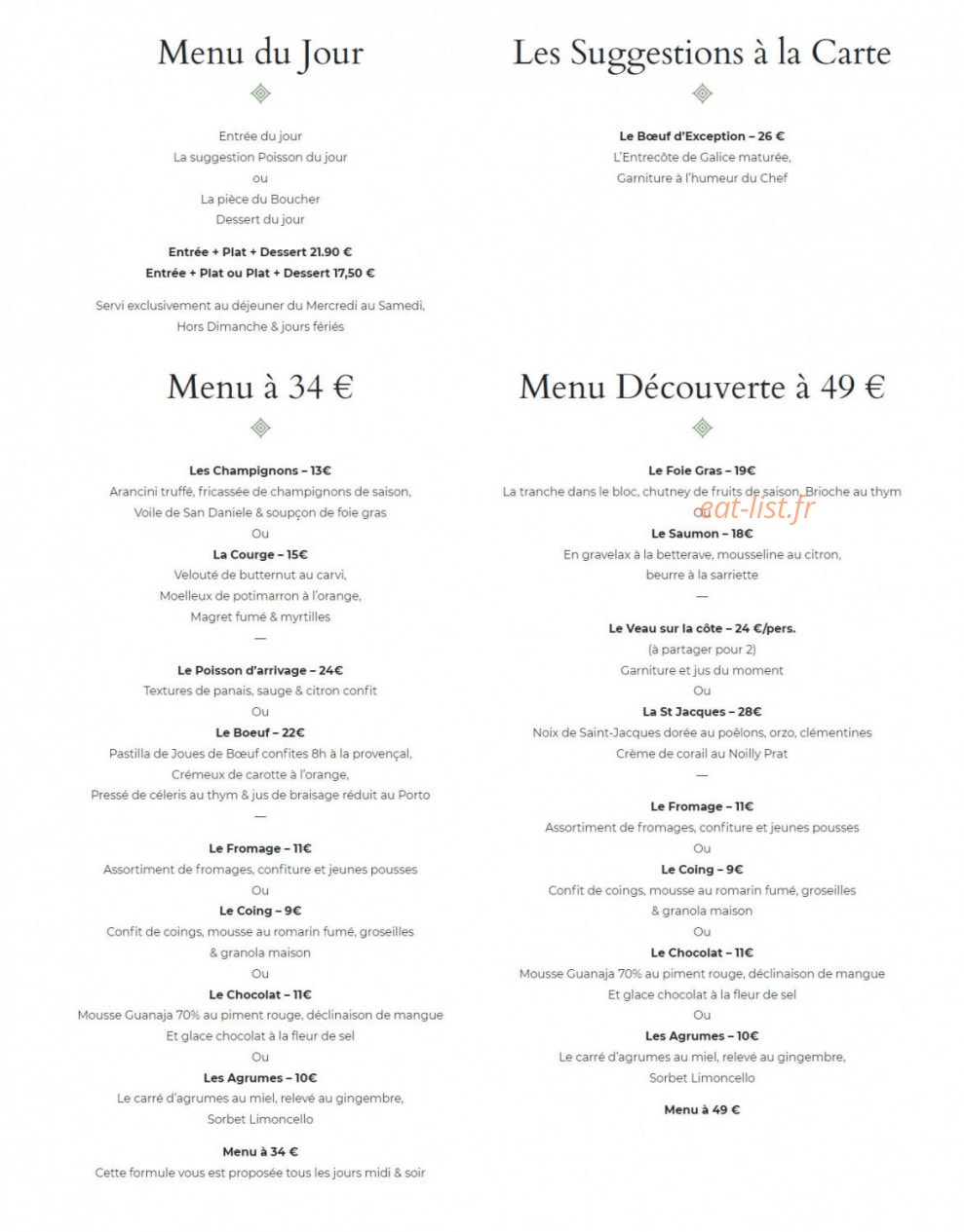 La Margelle — carte page 1