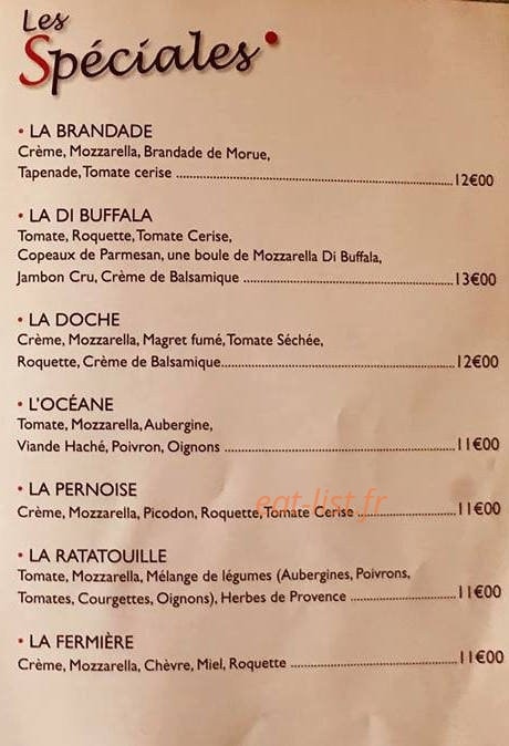 La Pause Pizza — carte page 3