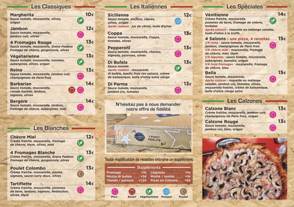 Rotolino Pizza — carte page 1