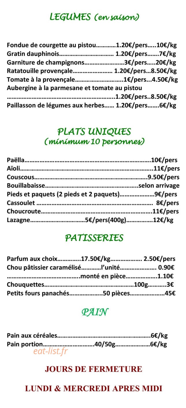 Le Puits Fleuri — carte page 4