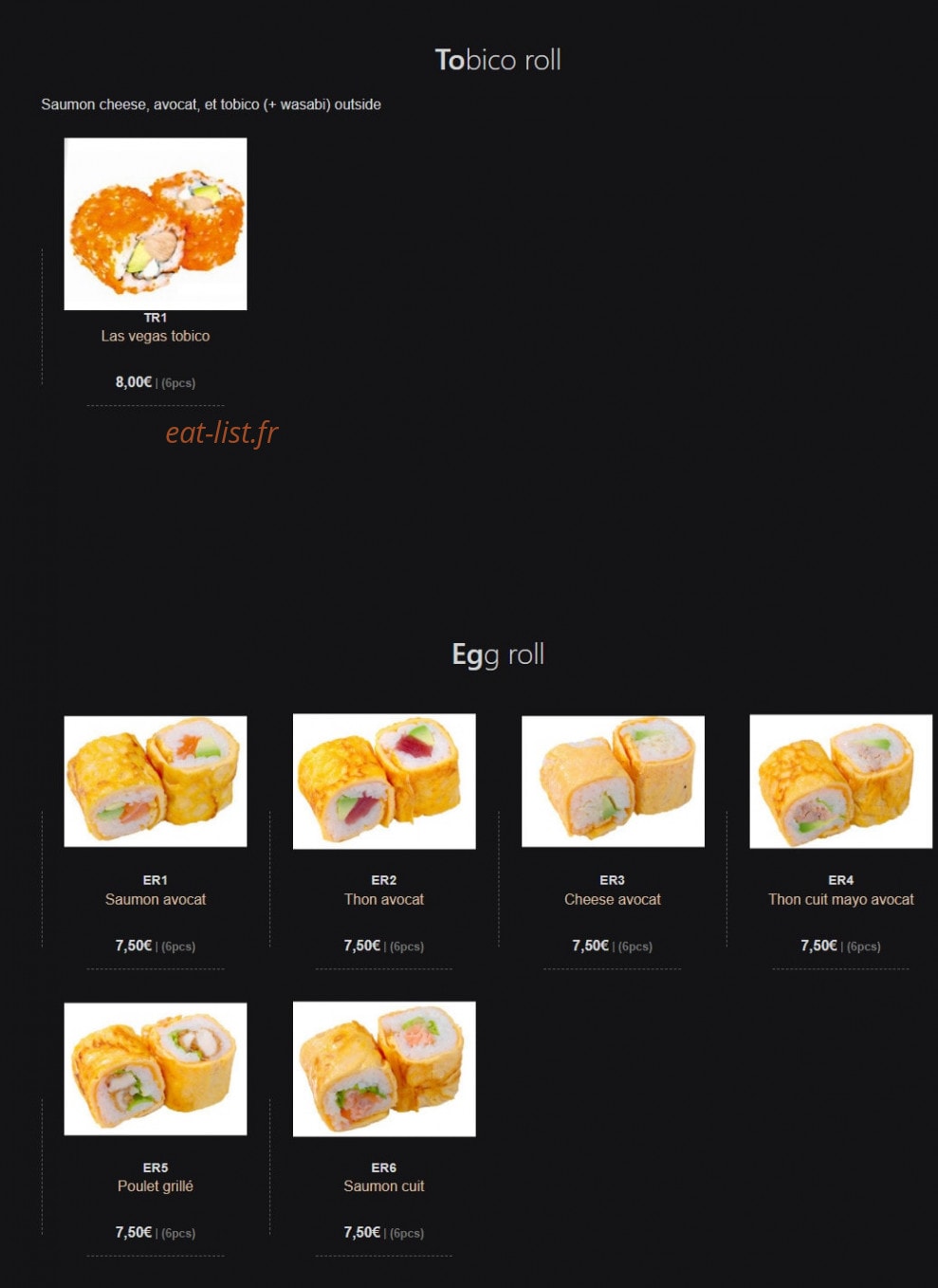 Top maki II — carte page 11