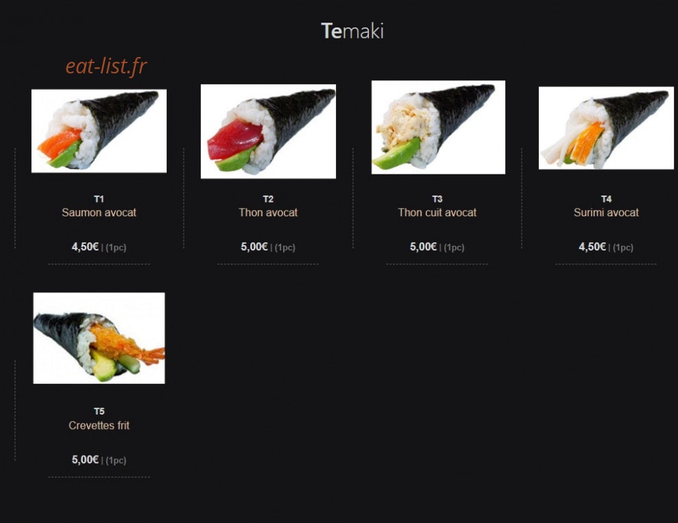 Top maki II — carte page 15