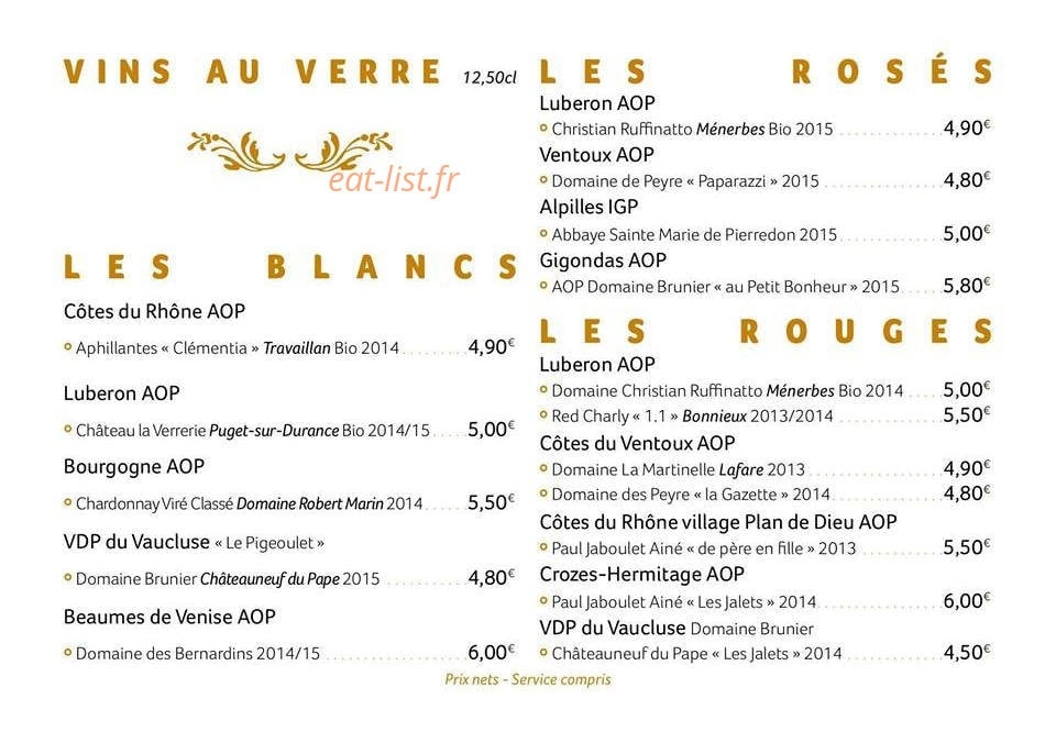 La trinquette — carte page 3