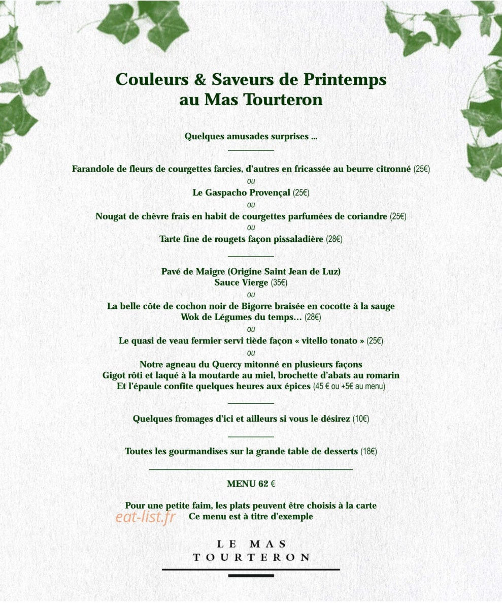 Le Mas Tourteron — carte page 1