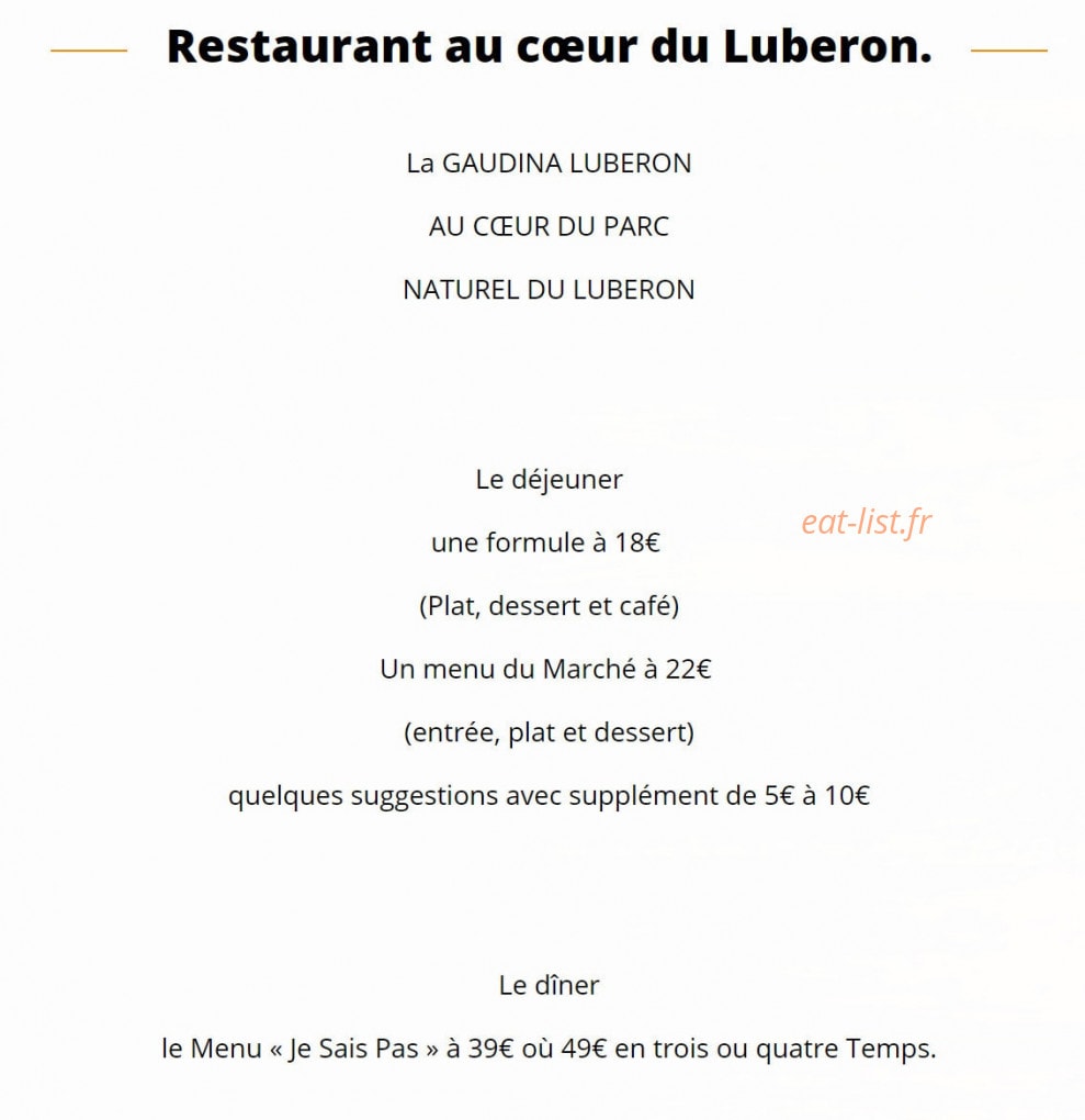 La Gaudina — carte page 1
