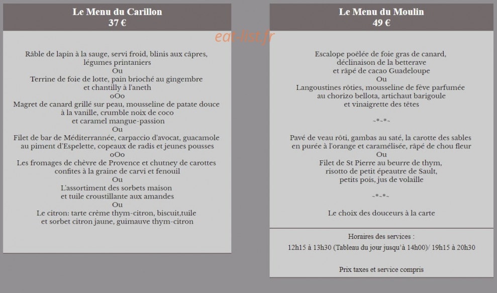 Le carillon — carte page 1
