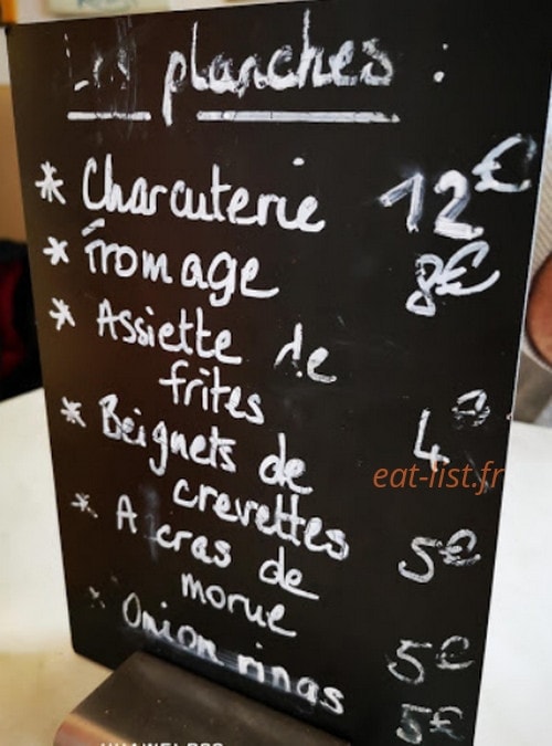 Le Bistrot de Roussillon — carte page 1