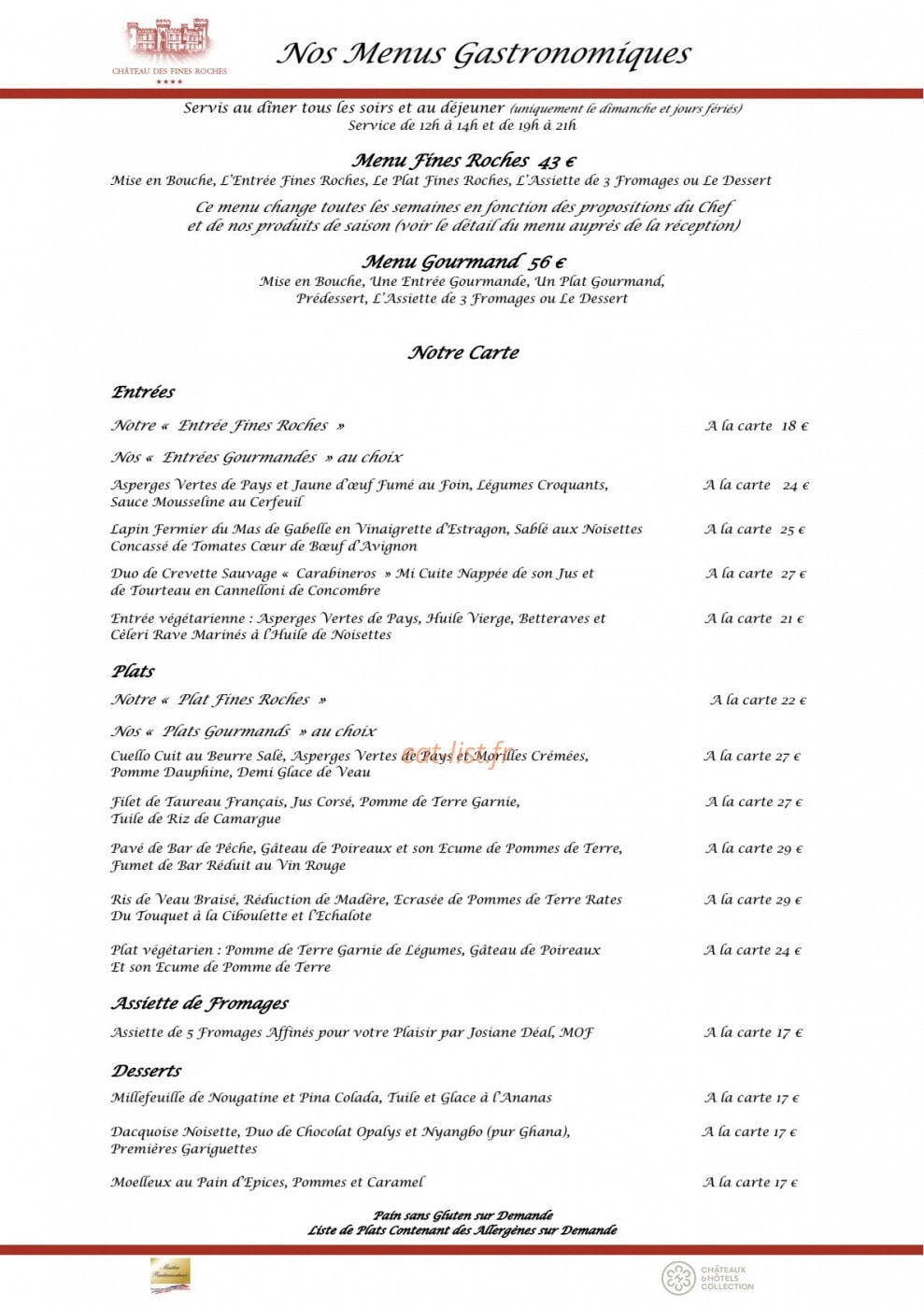 Chateau Fines Roches — carte page 2