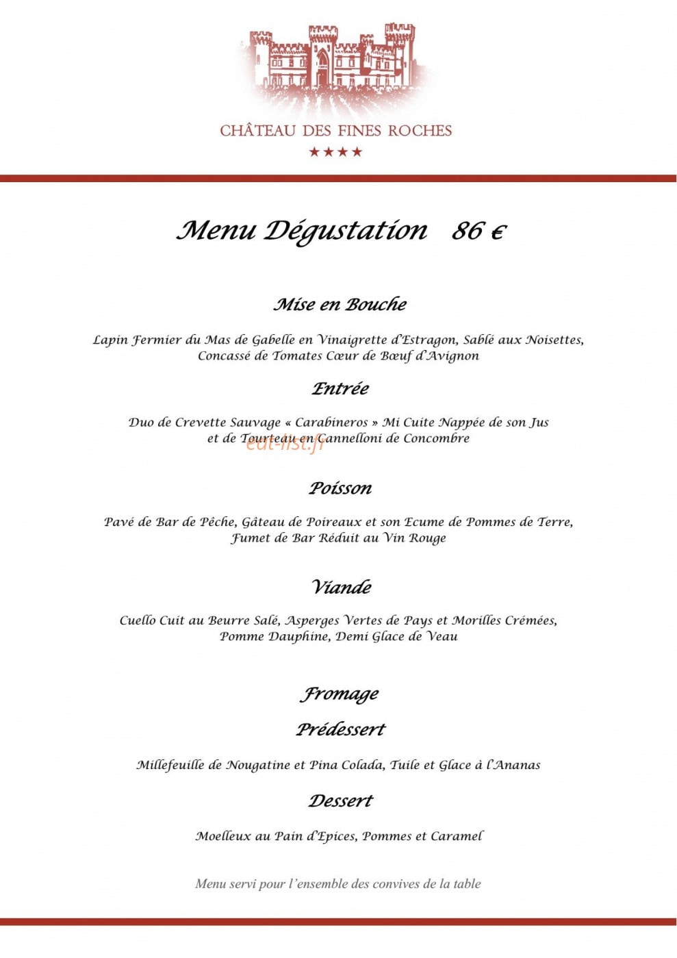 Chateau Fines Roches — carte page 3