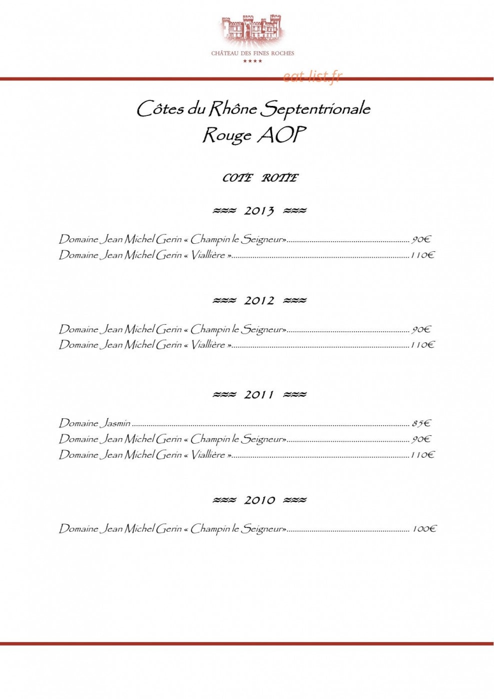 Chateau Fines Roches — carte page 5