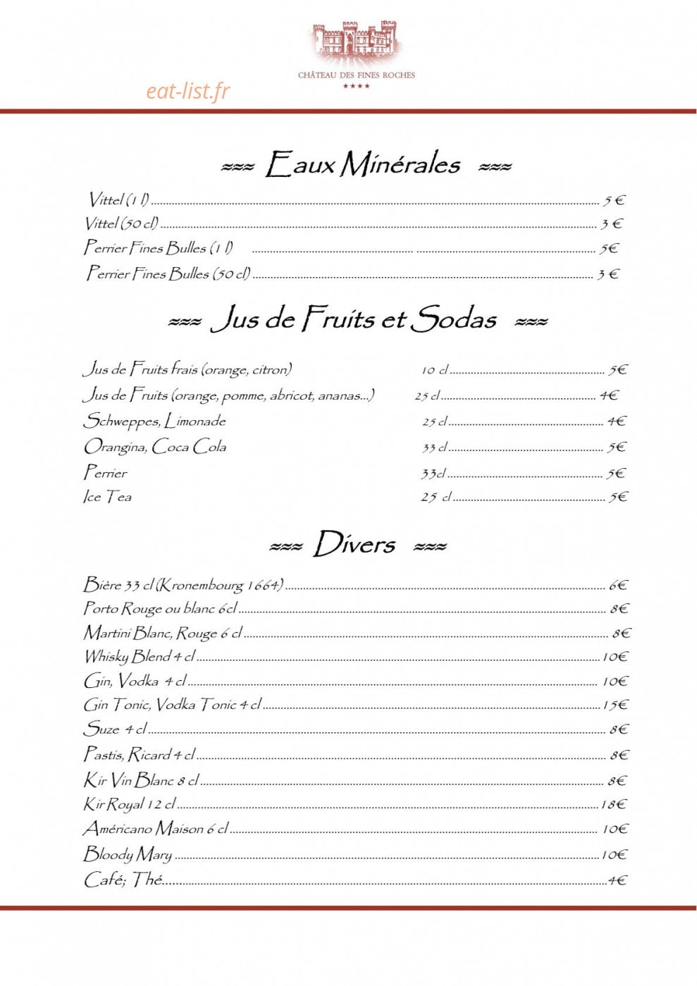 Chateau Fines Roches — carte page 11