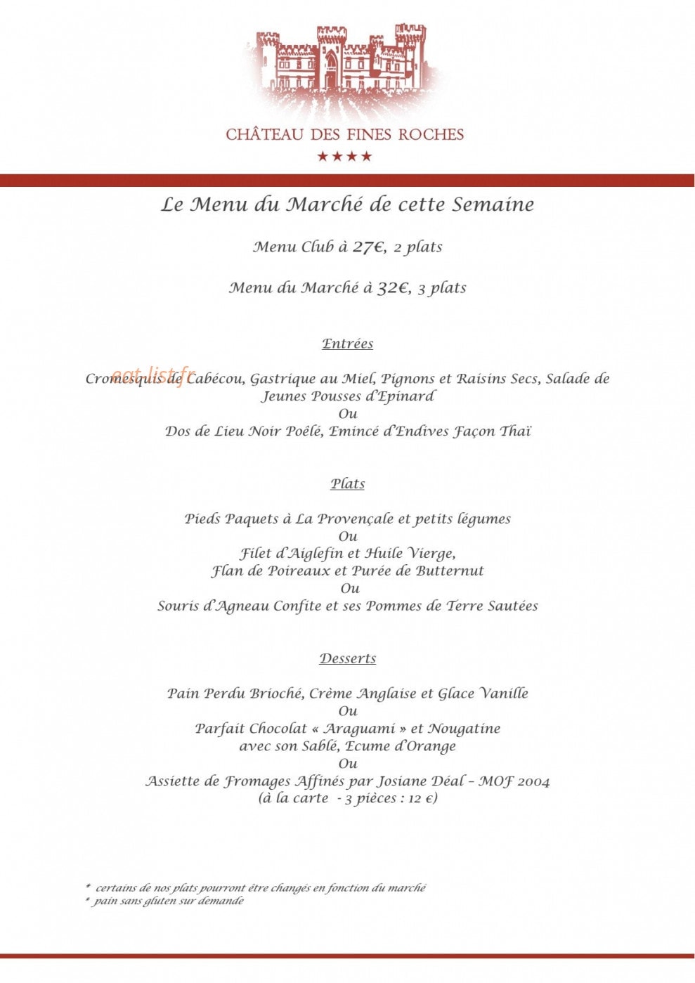 Chateau Fines Roches — carte page 1