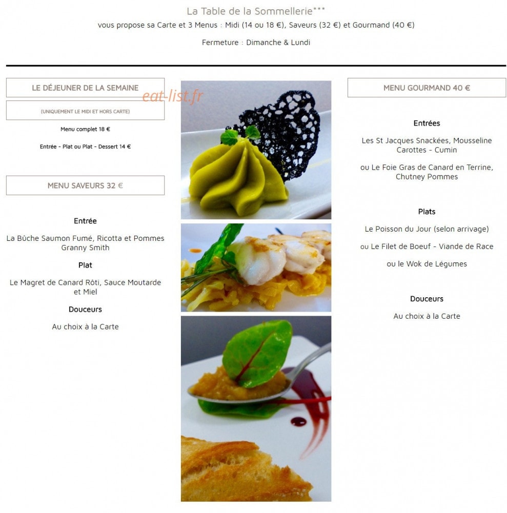 La Sommellerie — carte page 1