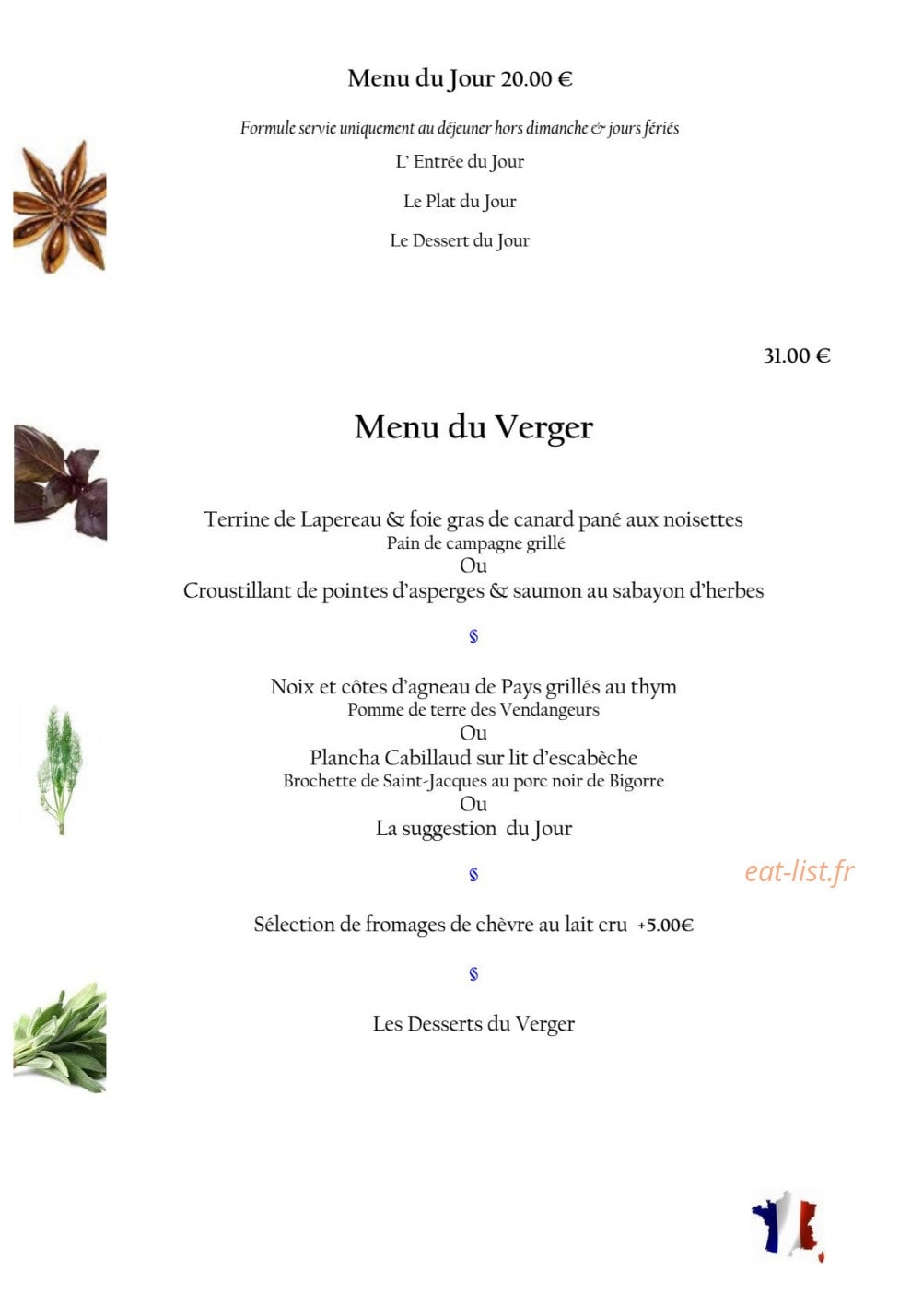 Le Verger des Papes — carte page 3